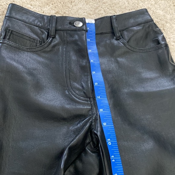 Aritzia Wilfred The Melina Pant High Rise Vegan Leather Black Size 00 - Picture 12 of 16